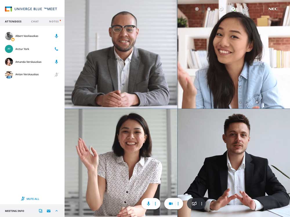 NEC-online-meeting-screen-with-four-people